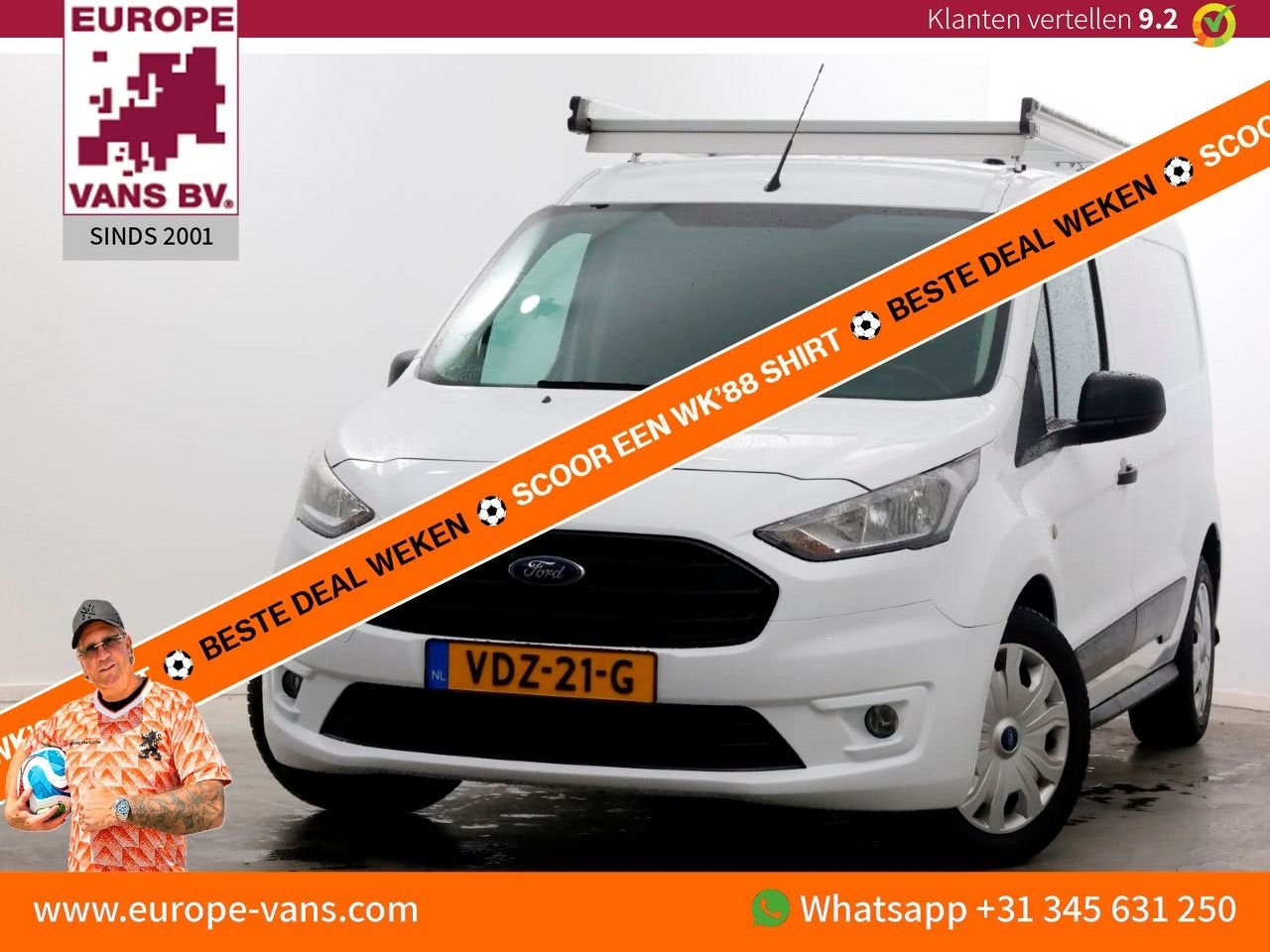 Ford Transit Connect 1.5 EcoBlue 100pk Automaat L2 Trend Air, Automaat, Wit, Bedrijf, Diesel
