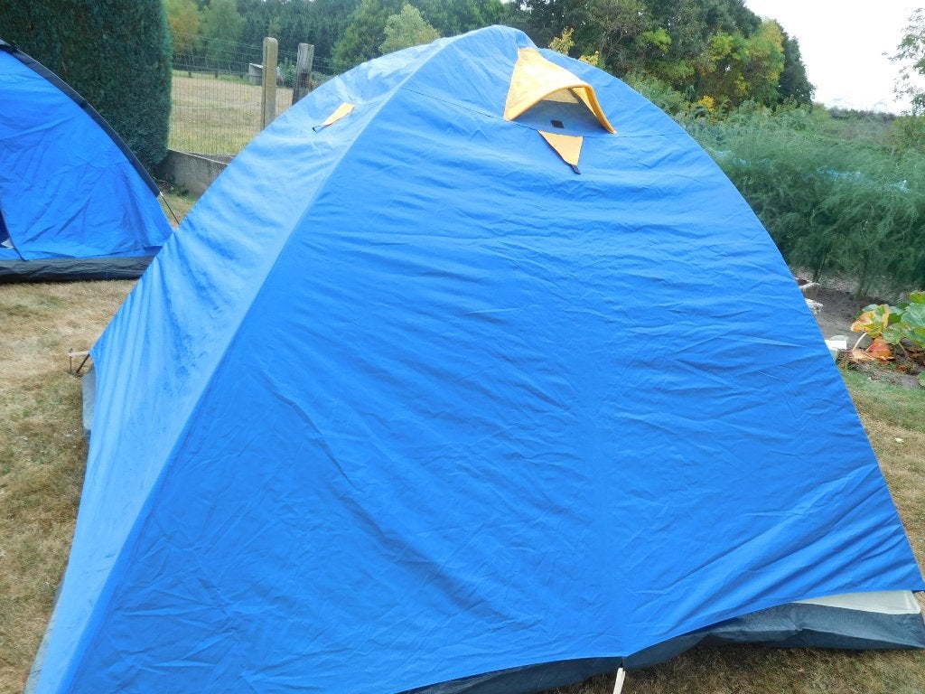 kampeer tent, Ophalen