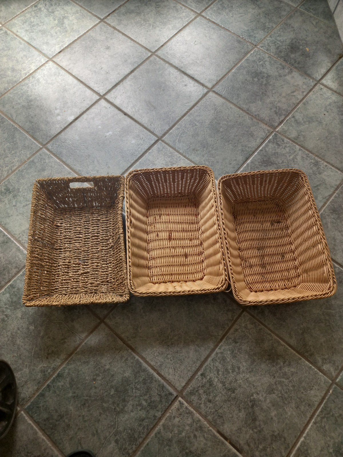 lot 3 panier a fruit  40 cm sur 30 cm et 13 cm hauteur, Panier