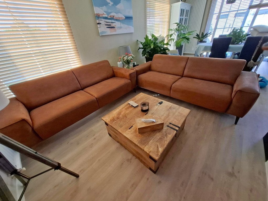 2 kwalitatieve 3-zit zetels (perfecte staat en als nieuw), Huis en Inrichting, Ophalen, Past in elk interieur, Driepersoons, 75 tot 100 cm