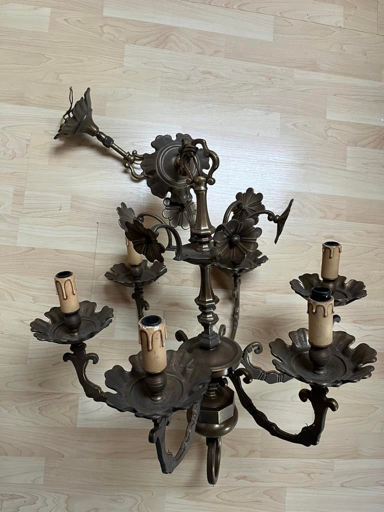 Luster, massief brons, Ophalen, Zo goed als nieuw