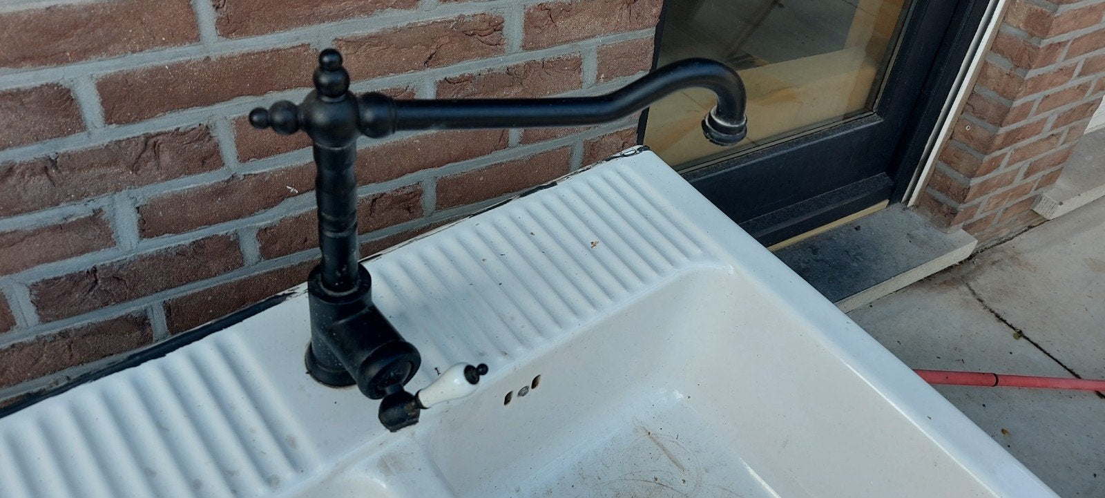 wasbak met kraan, Ophalen, Zo goed als nieuw, Wit