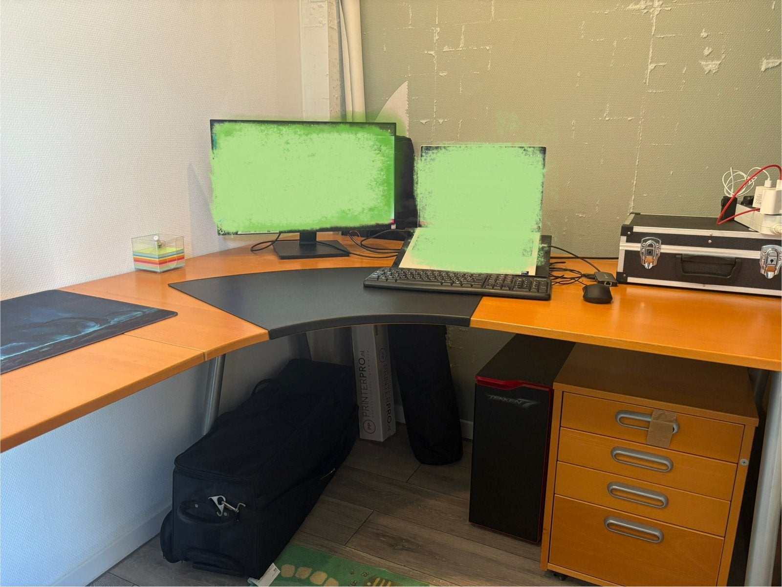 Bureau et armoires Ikea Effektive, Maison & Meubles, Utilisé, IKEA, Réglable en hauteur, Enlèvement