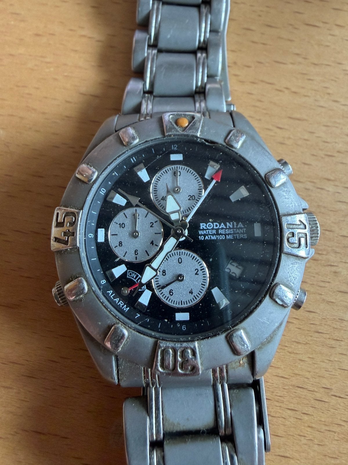 Rodania Chrono Quartz herenhorloge – Chronograaf– Ref. 23236, Enlèvement