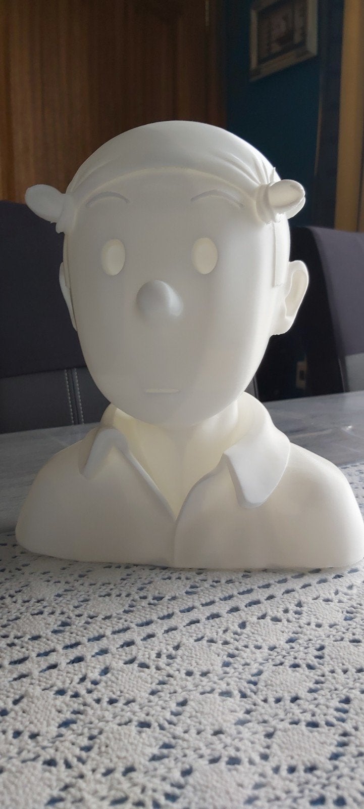 buste de Tintin, Enlèvement, Tintin