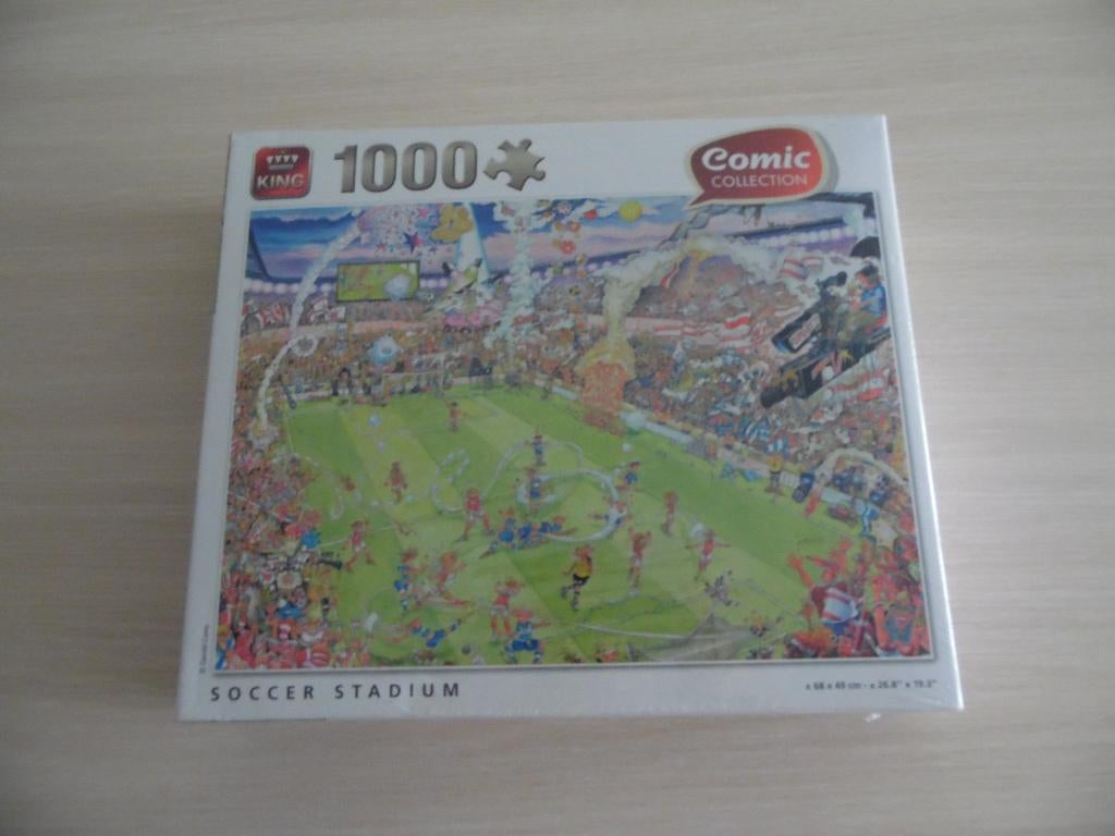 PUZZEL 1000 STUKJE VOETBALSTADION NIEUW IN BLISTERVERPAKKING, Ophalen of Verzenden, 500 t/m 1500 stukjes, Nieuw, Legpuzzel