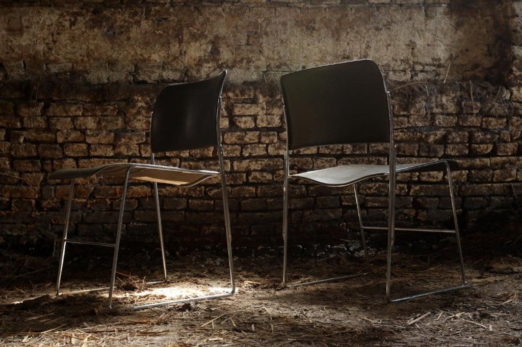 Industrieel Vintage David Rowland Stoelen 40/4 Partij, Antiek en Kunst, Ophalen