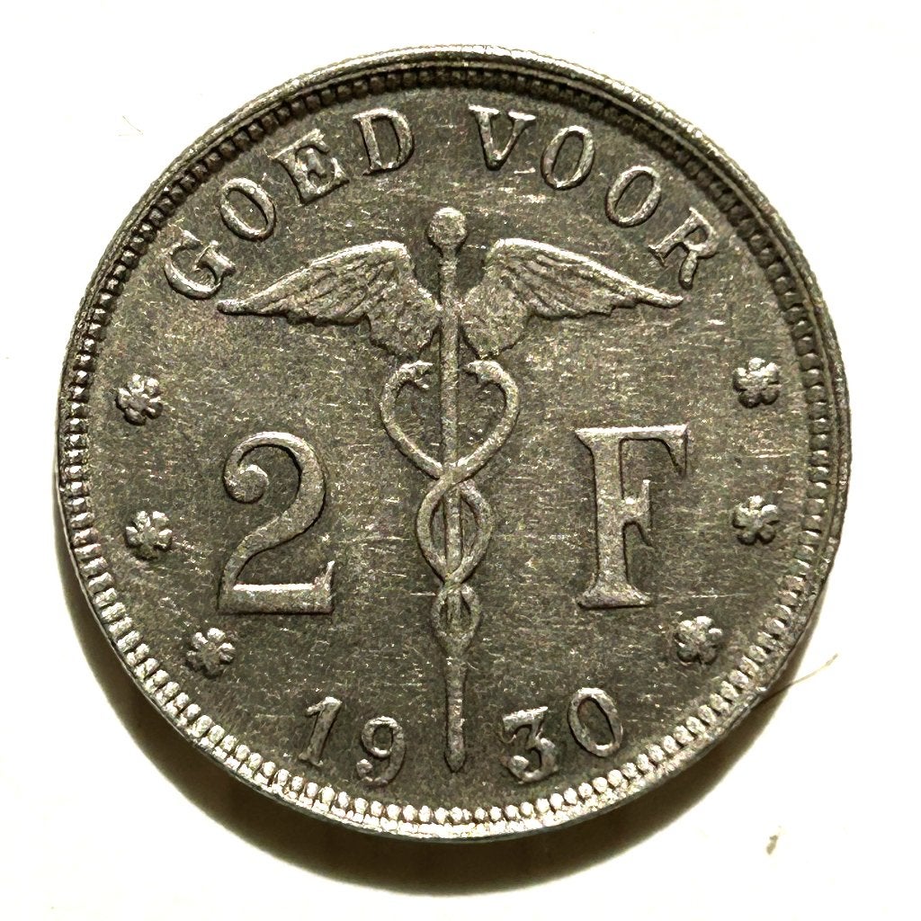 België, 2 frank 1930, Postzegels en Munten, Ophalen of Verzenden, Metaal, Losse munt