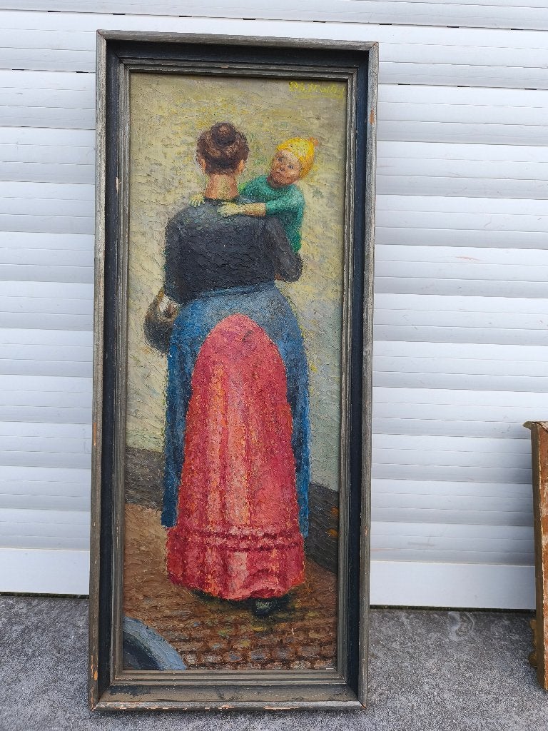 Huile sur panneau signe ph mathy, Antiquités & Art, Enlèvement ou Envoi
