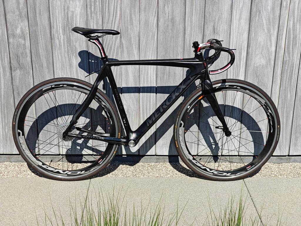 Cadre Eddy Merckx EMX-5 + roues Campa Bullet Ultra, Racefiets, Utilisé, Carbone, Enlèvement