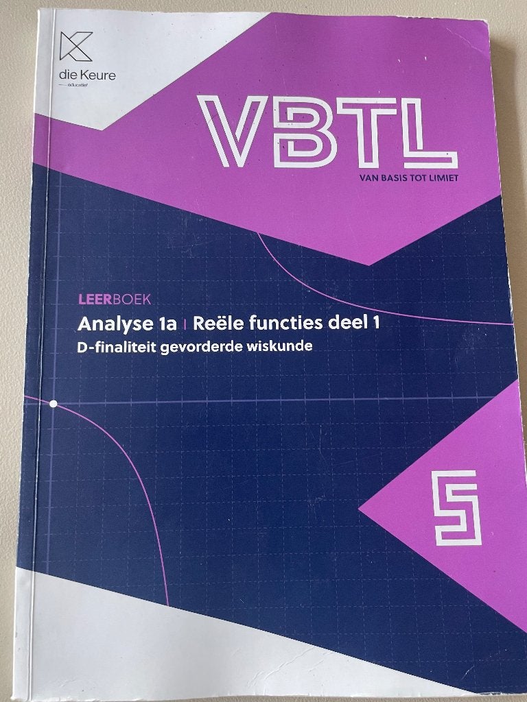 VBTL leerboek Analyse 1a, Boeken, Schoolboeken, ASO, Wiskunde A, Die keure, Ophalen of Verzenden