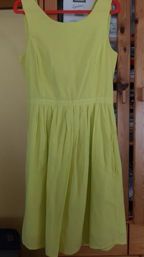 Robe jaune sans manches CKS M en coton doublée comme neuve, Taille 38/40 (M), Comme neuf, Longueur genou, CKS