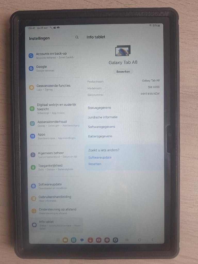 Samsung TAB A8 (2022) 10.5 inch + Otterbox case, Computers en Software, Android Tablets, Zo goed als nieuw, Wi-Fi, 10 inch, 64 GB