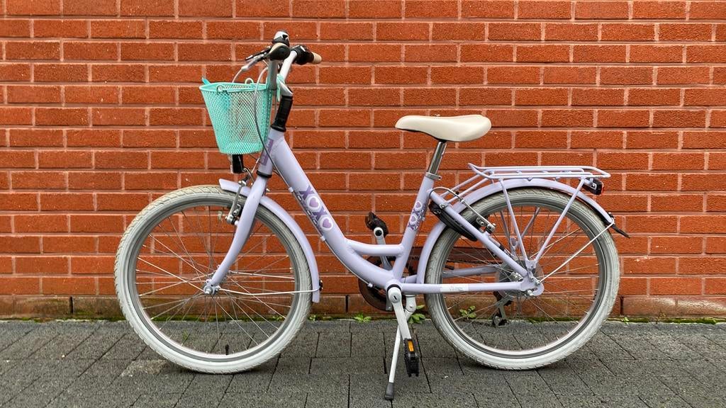 Bike fun kinderfiets 22” pastel paars, Ophalen, Zo goed als nieuw