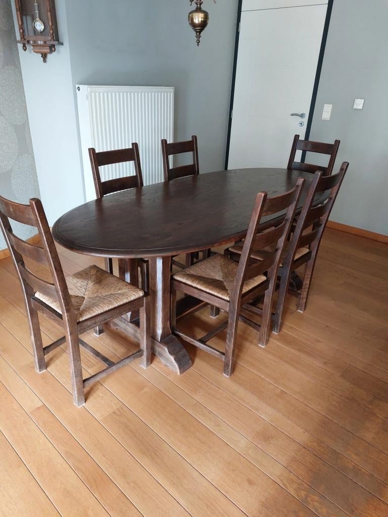 tafel, Enlèvement, Utilisé, Chêne, Ovale