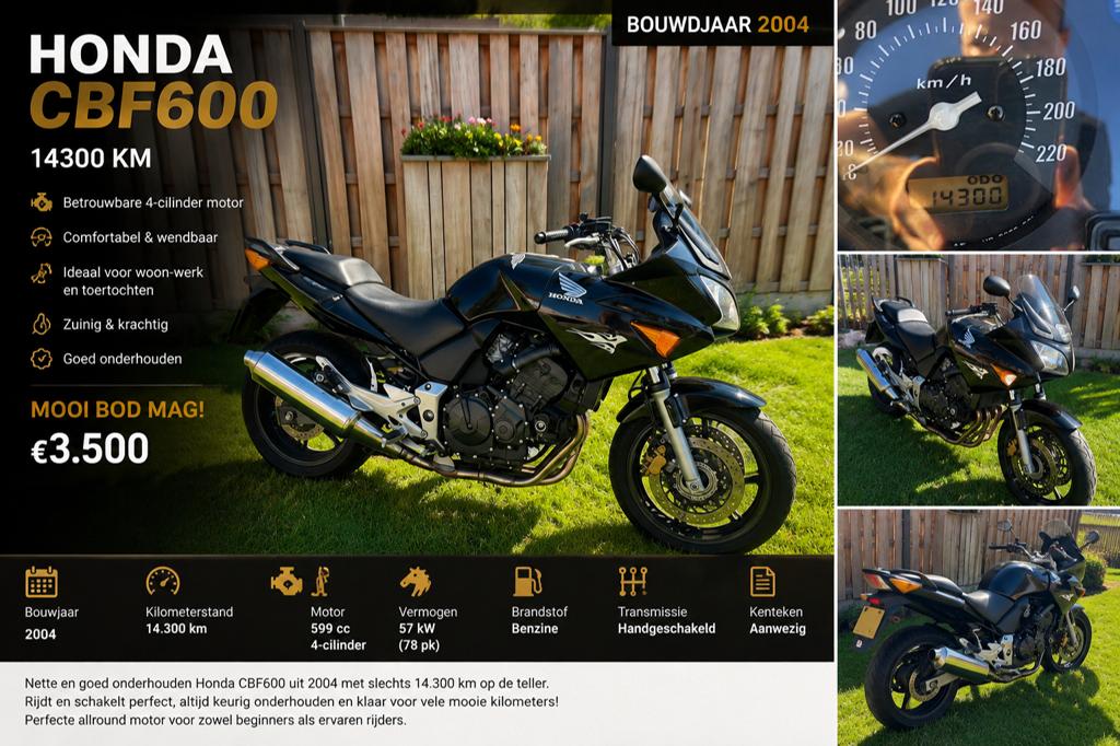 Honda cbf 600 2004, Motoren, Motoren | Honda, Occasion, 4 cilinders, Particulier, Meer dan 35 kW