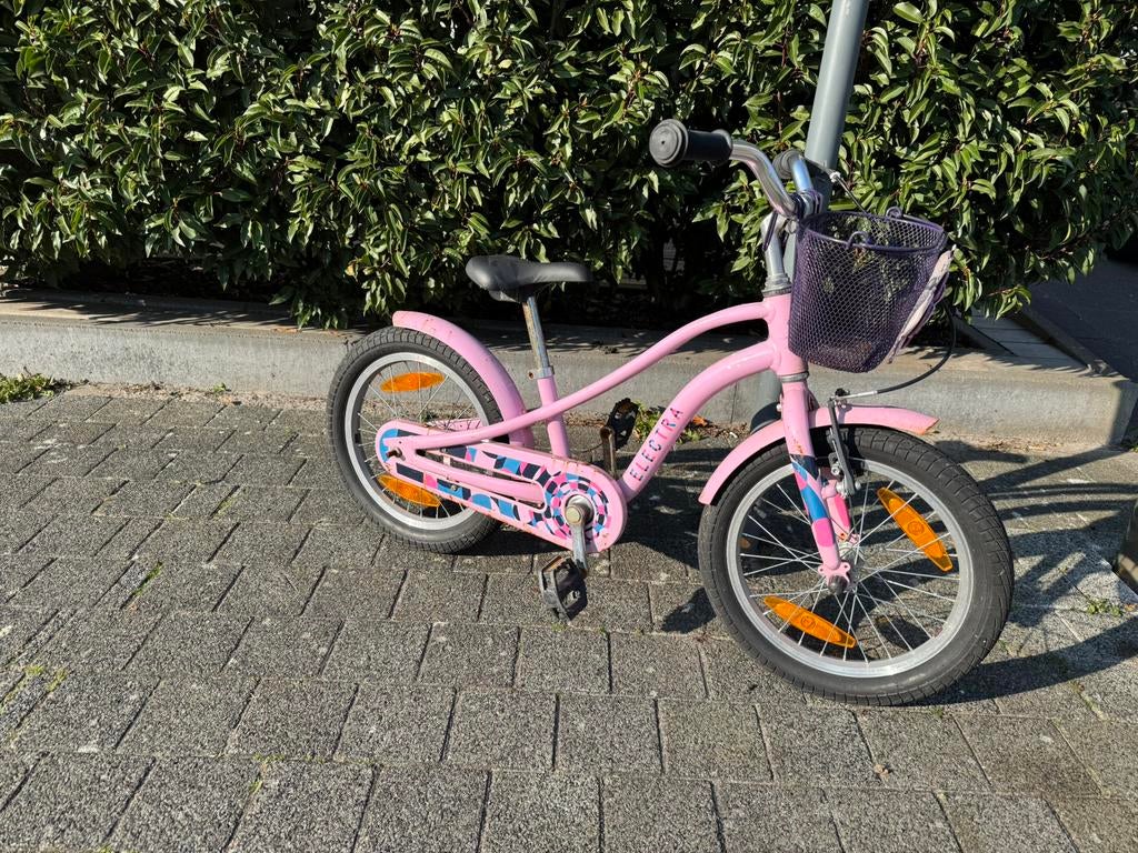 Kinderfiets meisje 4-6 jaar, roos, Ophalen, Gebruikt