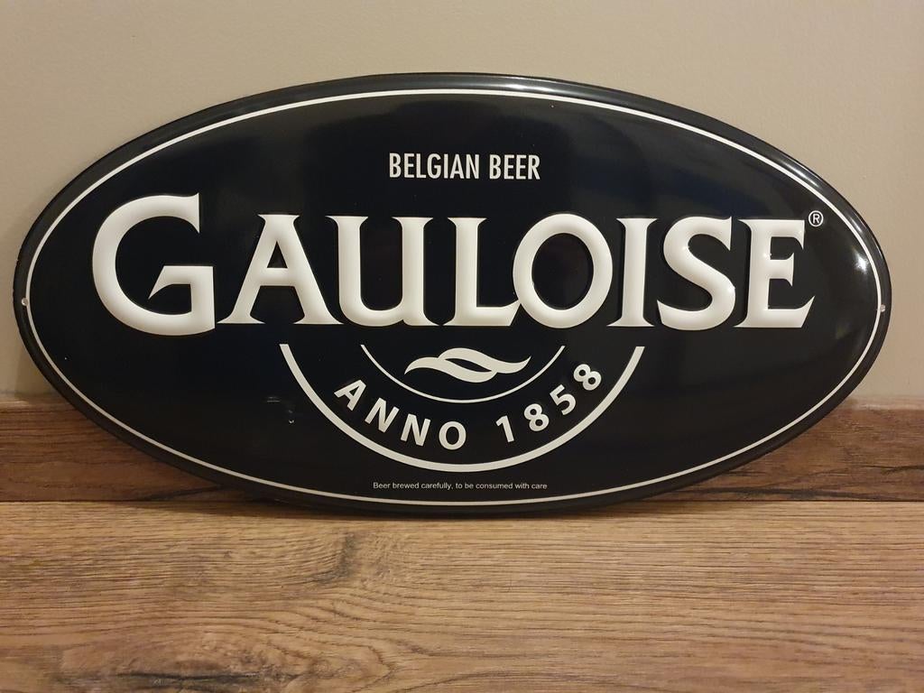Metaal Reclamebord - Gauloise -, Ophalen of Verzenden, Gebruikt, Reclamebord