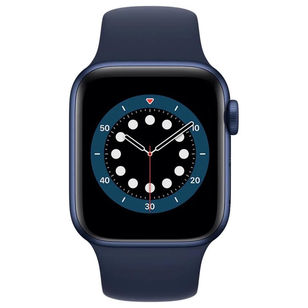 Apple watch serie 7 45 MM Wifi donker blauw bandje, Ophalen, Zo goed als nieuw