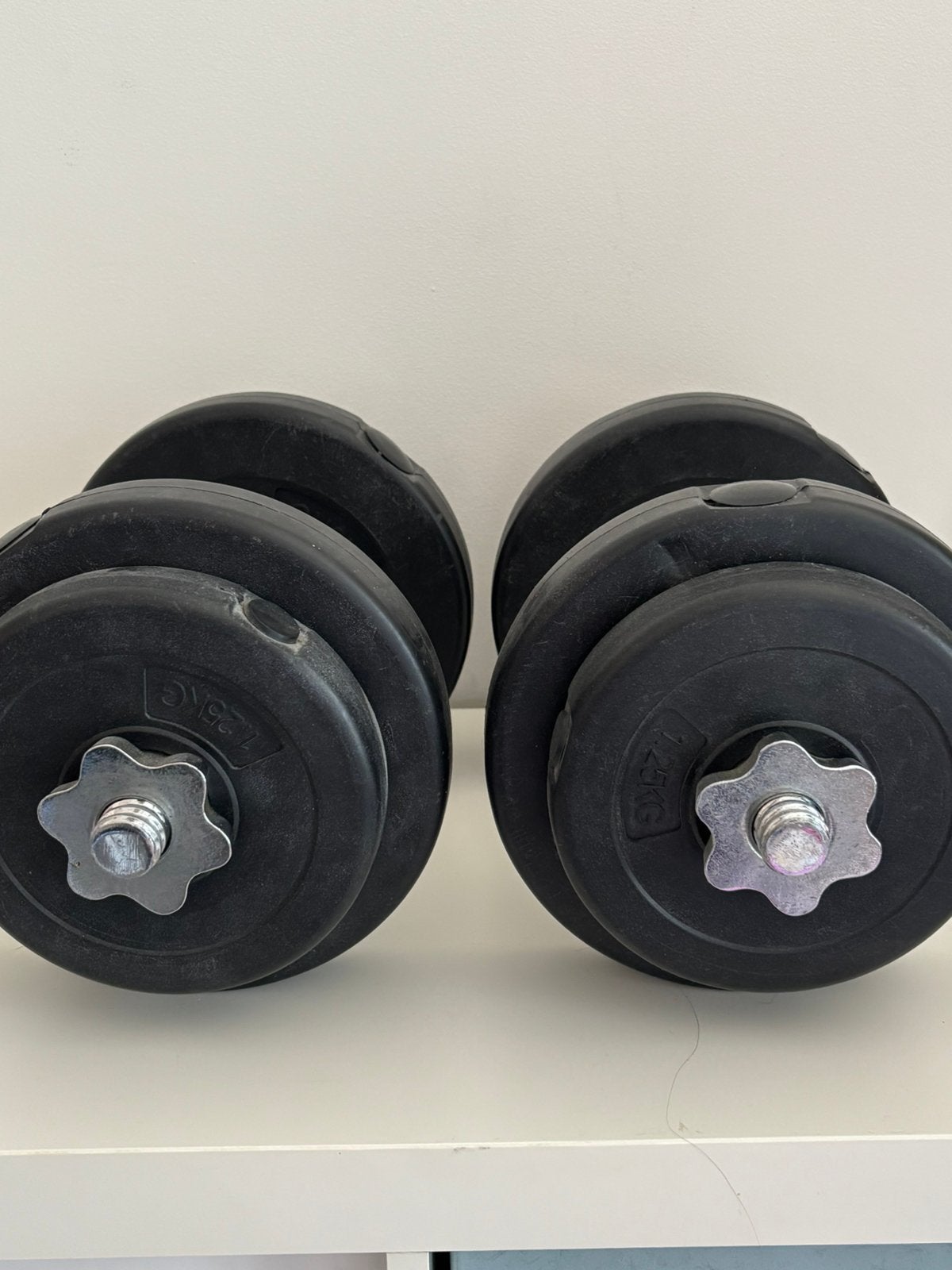 Verstelbare dumbbellset 19 kg, Sport en Fitness, Fitnessmaterialen, Gebruikt, Dumbbell, Ophalen