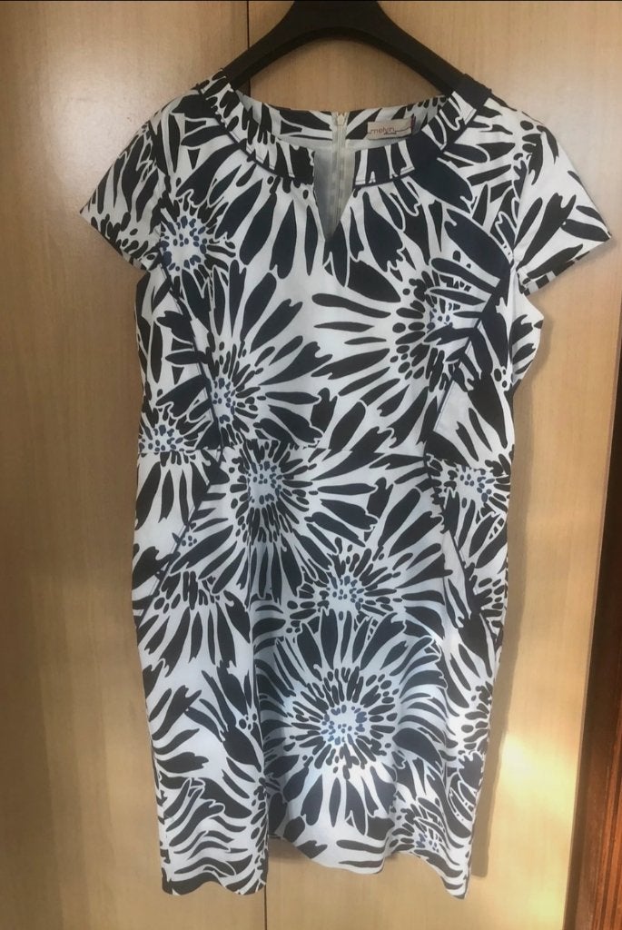 Zomerjurk Melvin jurk wit, blauw, Kleding | Dames, Jurken, Blauw, Melvin, Maat 46/48 (XL) of groter, Ophalen of Verzenden