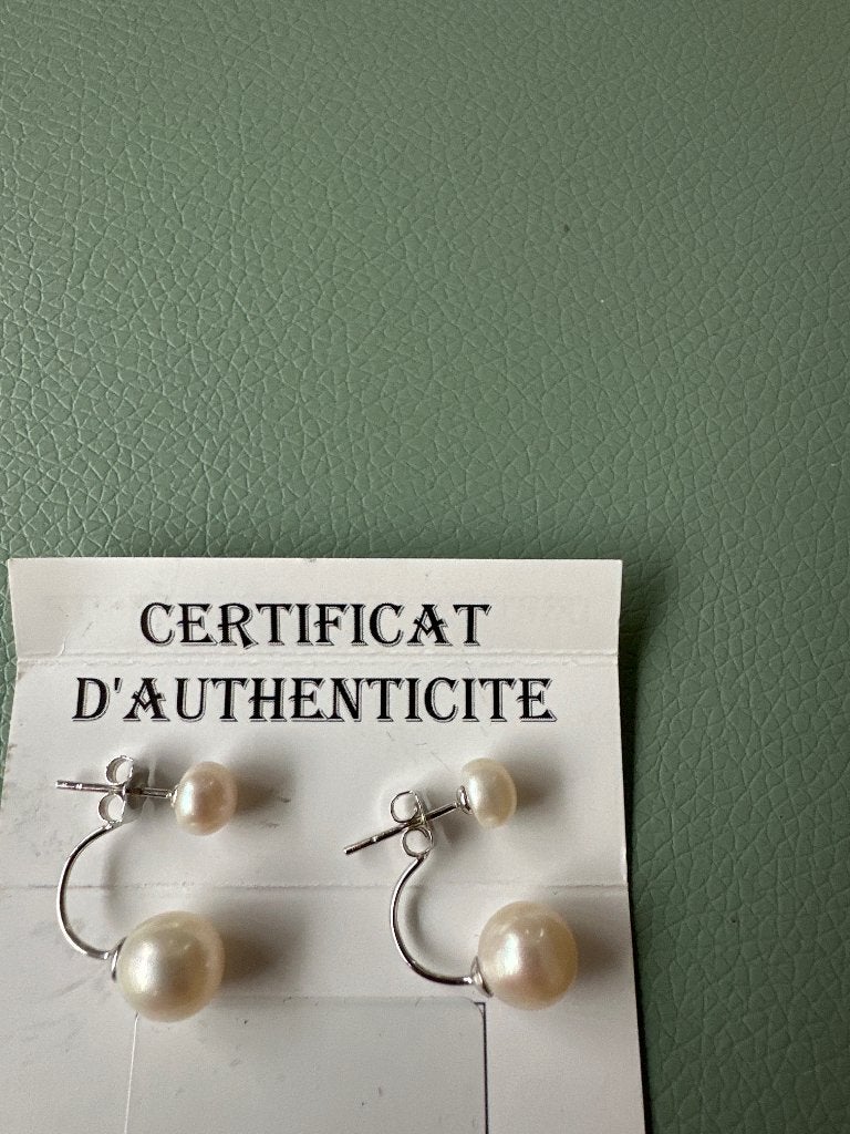 Oorringen 9kt en parels, Bijoux, Sacs & Beauté, Boucles d'oreilles, Gris, Or, Envoi, Neuf