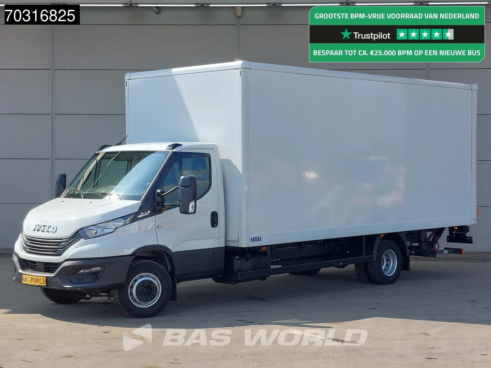 Iveco Daily 72C18 3.0L Automaat 1000KG Laadklep Luchtvering, Auto's, Bestelwagens en Lichte vracht, Automaat, Stof, Gebruikt, Euro 6