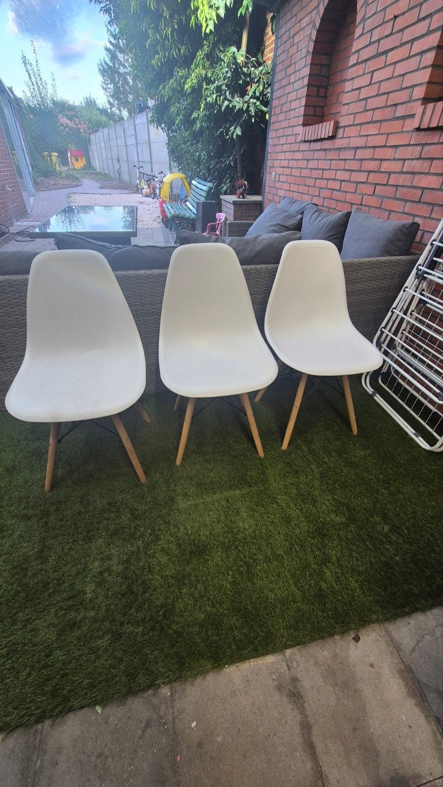 witte stoelen, Huis en Inrichting, Stoelen, Ophalen, Gebruikt, Wit, Hout