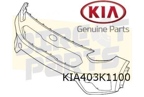 Kia e-Niro voorbumper (boven) (te spuiten) Origineel! 86510Q, Kia, -, -, Nieuw