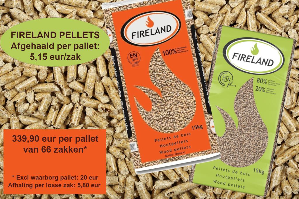 Fireland houtpellets vanaf 5,15 eur per zak!, Moins de 3 m³, Enlèvement ou Envoi, Autres essences de bois
