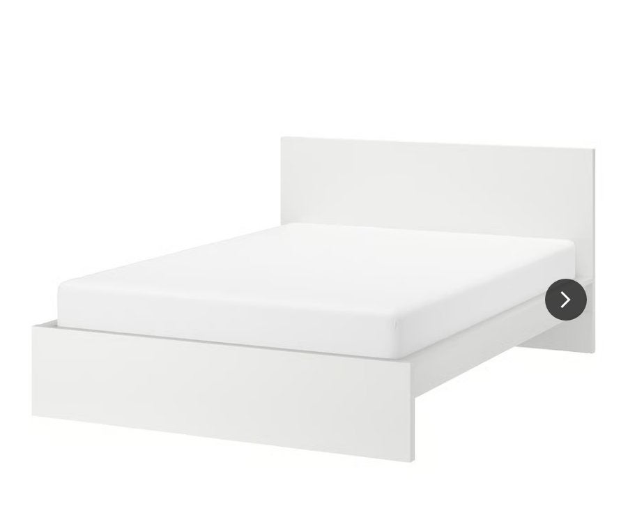 Bed + matras (180 x 200 cm), Ophalen, Gebruikt, Wit, Tweepersoons