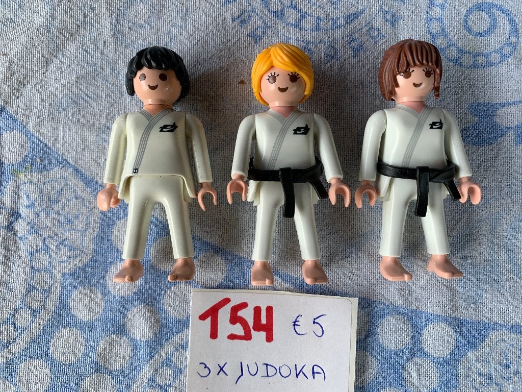PLAYMOBIL: T54: 3 X JUDOKA, Kinderen en Baby's, Speelgoed | Playmobil, Zo goed als nieuw, Losse onderdelen, Figuren, Sports & action