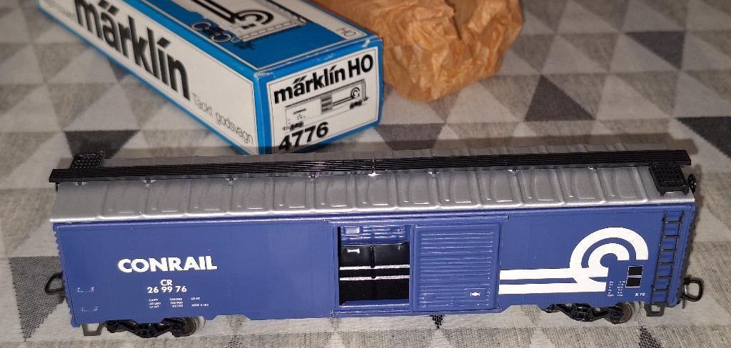 Märklin HO 4776 Boxcar van de USA / Conrail, Ophalen of Verzenden, Zo goed als nieuw, Wagon, Märklin
