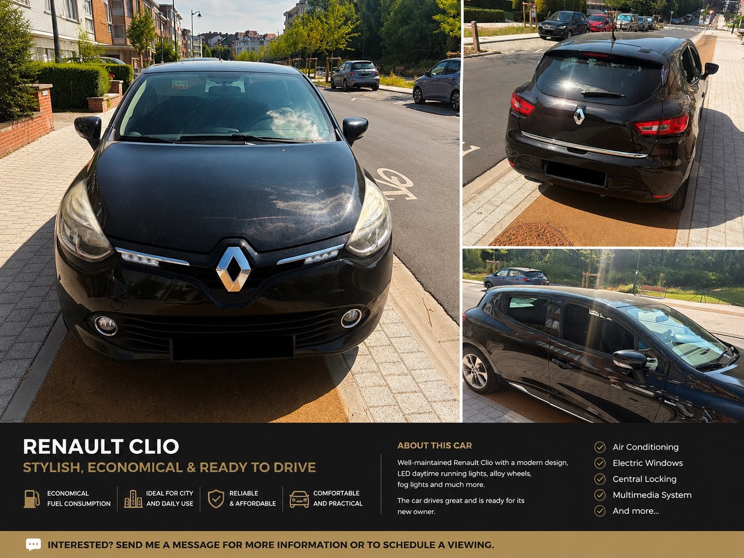 Renault clio 2016, Lichtmetalen velgen, Particulier, Te koop, Clio
