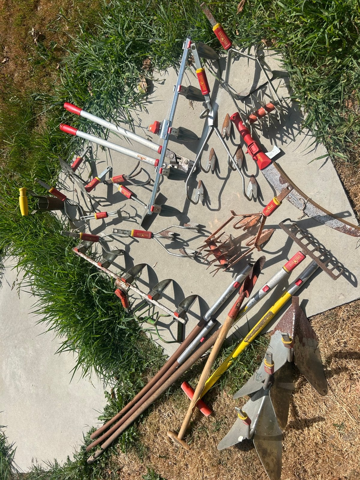 Grote partij WOLF-Garten Multi-Star tuingereedschap, Ophalen, Gebruikt