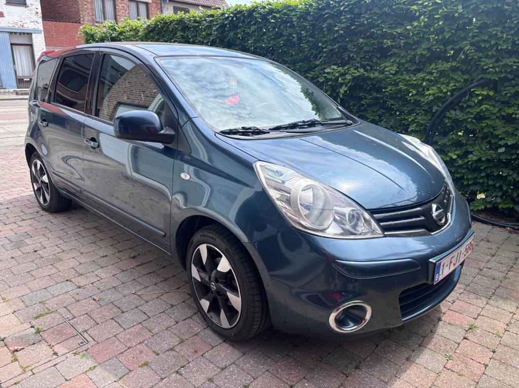 Nissan note, Auto's, Nissan, Monovolume, Zwart, Blauw, Leder en Stof