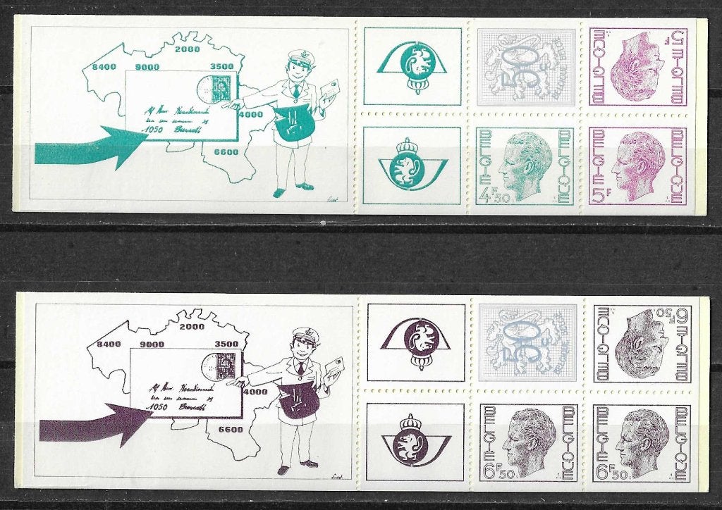 België OPC B12-13 Heraldieke leeuw en Koning Boudewijn **, Ophalen of Verzenden, Postfris, Postfris