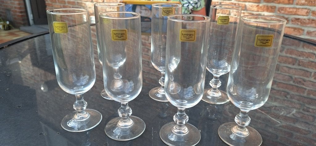15 vintage Luminarc champagneglazen, Antiek en Kunst, Antiek | Glaswerk en Kristal, Ophalen