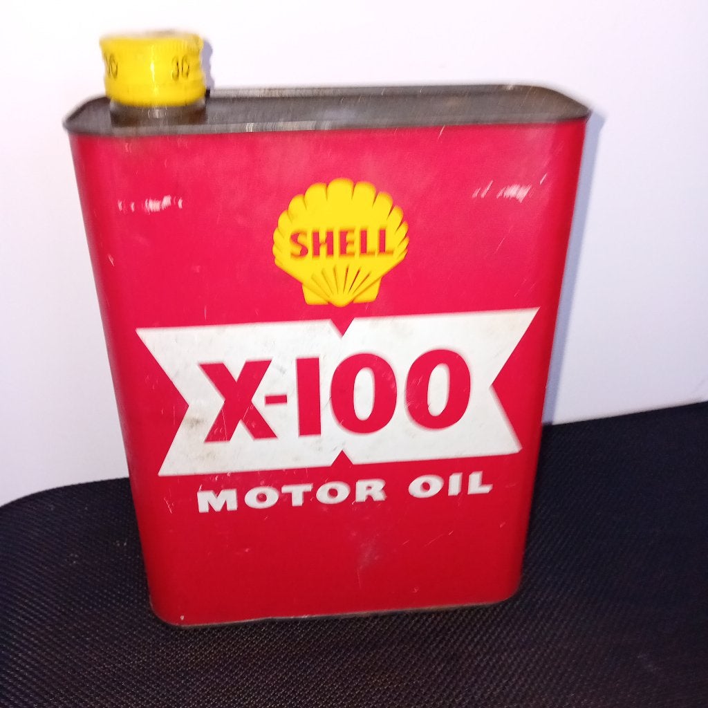 bidon d'huile vintage SHELL X100, Enlèvement ou Envoi, Utilisé