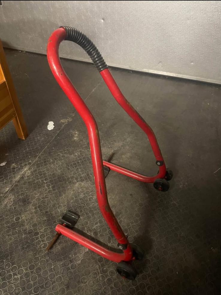 Motor paddock stands set – voor & achter – SILVER, Ophalen