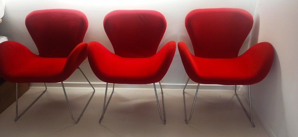 rode vintage stoelen, Rouge, Trois, Design, Enlèvement