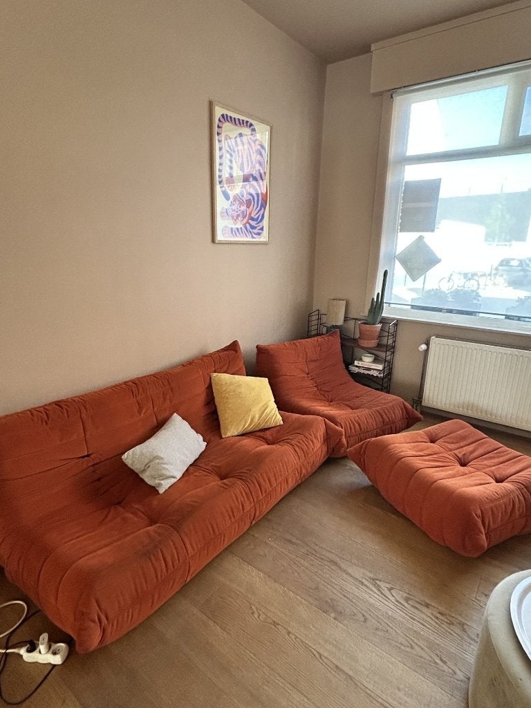 mooie originele TOGO Ligne Roset, Huis en Inrichting, Ophalen, 300 cm of meer, Stof, Vierpersoons of meer