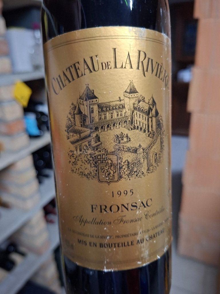 1995 Fronsnac Château La Rivière, Collections, Pleine, Comme neuf, Enlèvement, Vin rouge