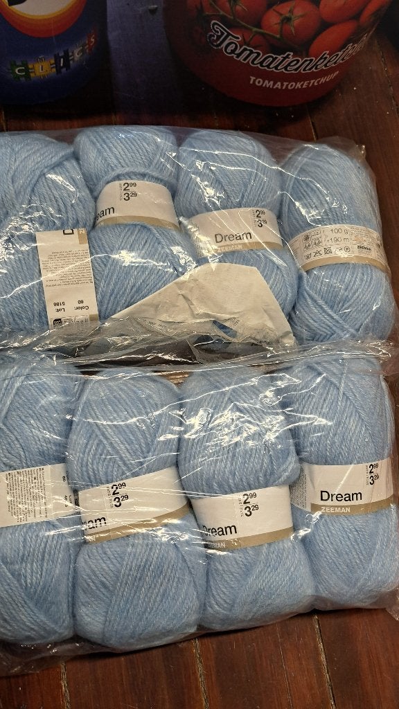 NIEUW baby blauw wol, Ophalen of Verzenden, Nieuw, Breien of Haken, Wol of Garen