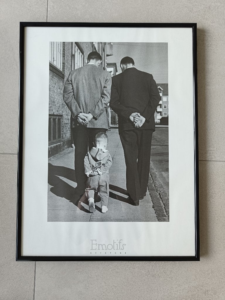 poster vintage, in kader 61,5 x 46,5, Ophalen, Met lijst, A1 t/m A3, Overige onderwerpen