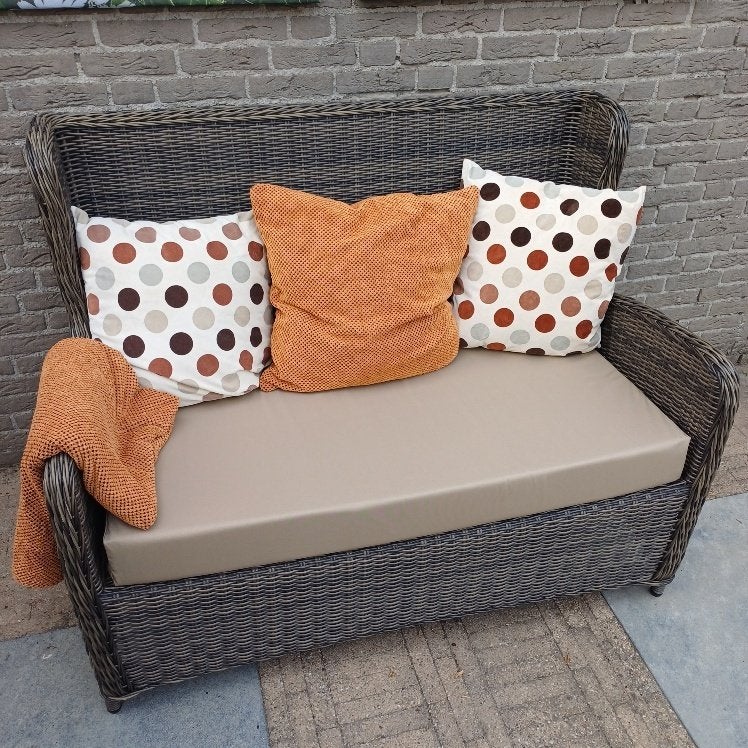 2 persoons wicker tuinbank met extra hoge rugleuning, Jardin & Terrasse, Bancs de jardin, Enlèvement, Osier