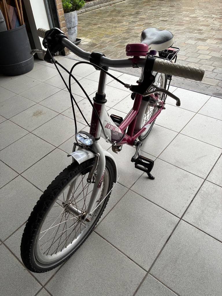 Meisjesfiets 20 inch, Ophalen, Velgrem, Versnellingen, Zo goed als nieuw