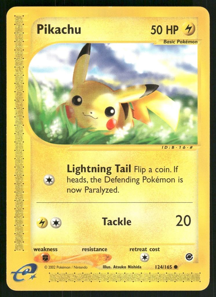 Pikachu 124/165 - Expedition Base Set (NM), Envoi, Utilisé