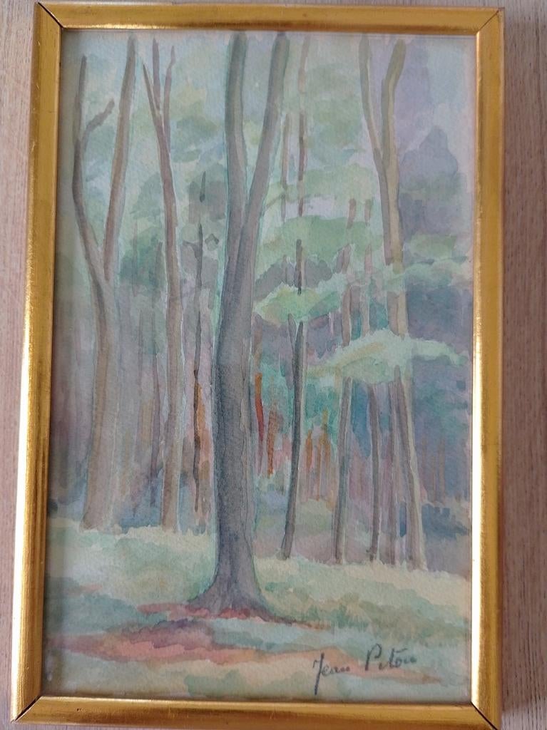 Kleine aquarel, gesigneerd, Ophalen of Verzenden