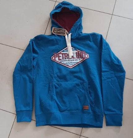 Sweat à capuche bleu " Petrol " L NEUF, Enlèvement ou Envoi, Porté, Taille 52/54 (L), Bleu